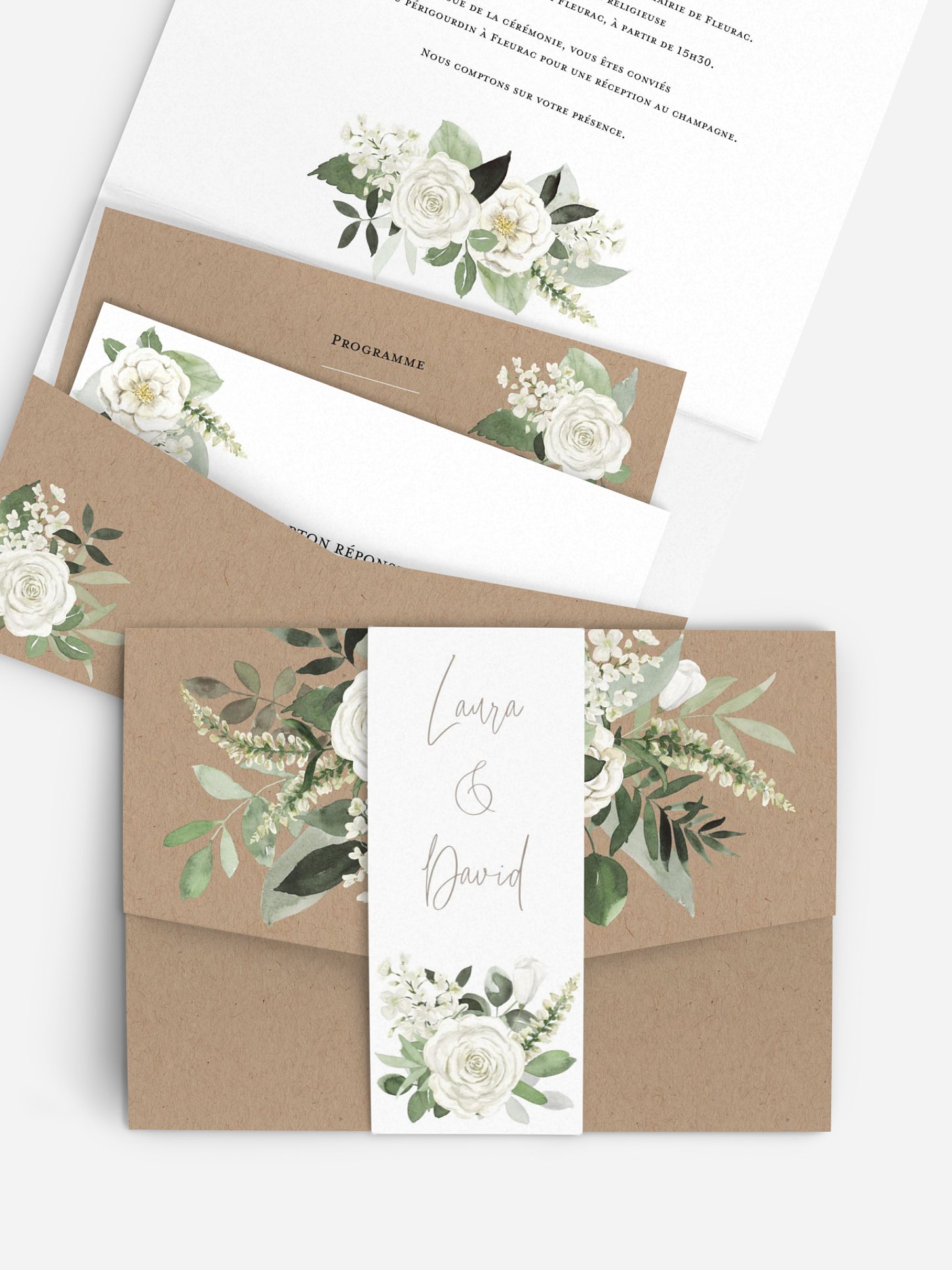 Faire-part de mariage Bouquet chic