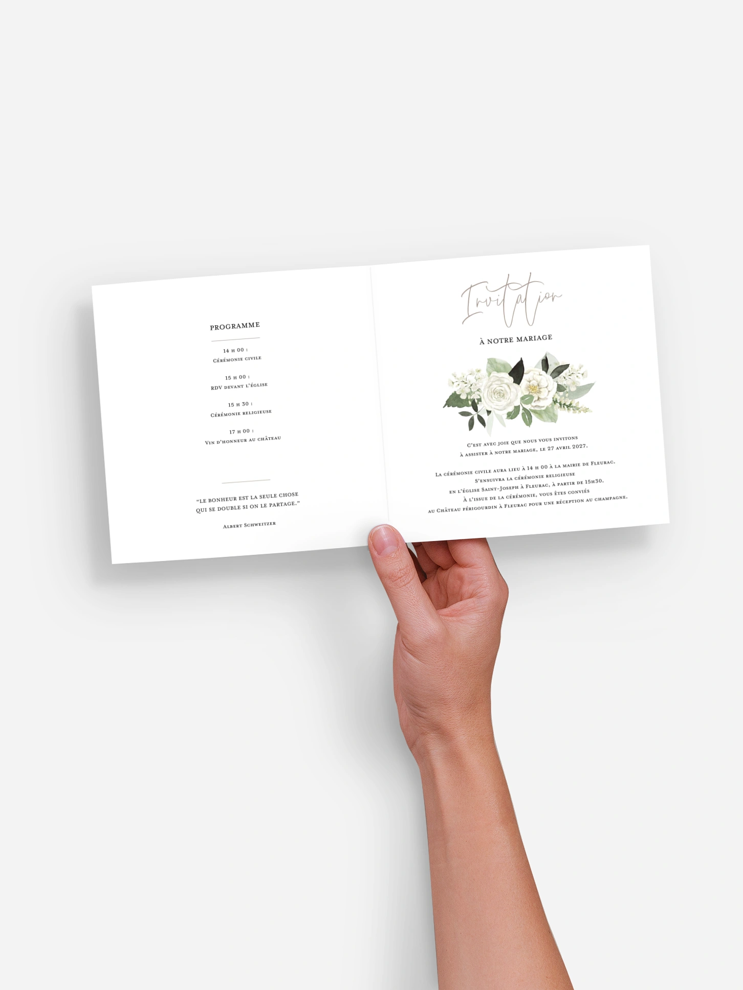 Faire-part de mariage Bouquet chic
