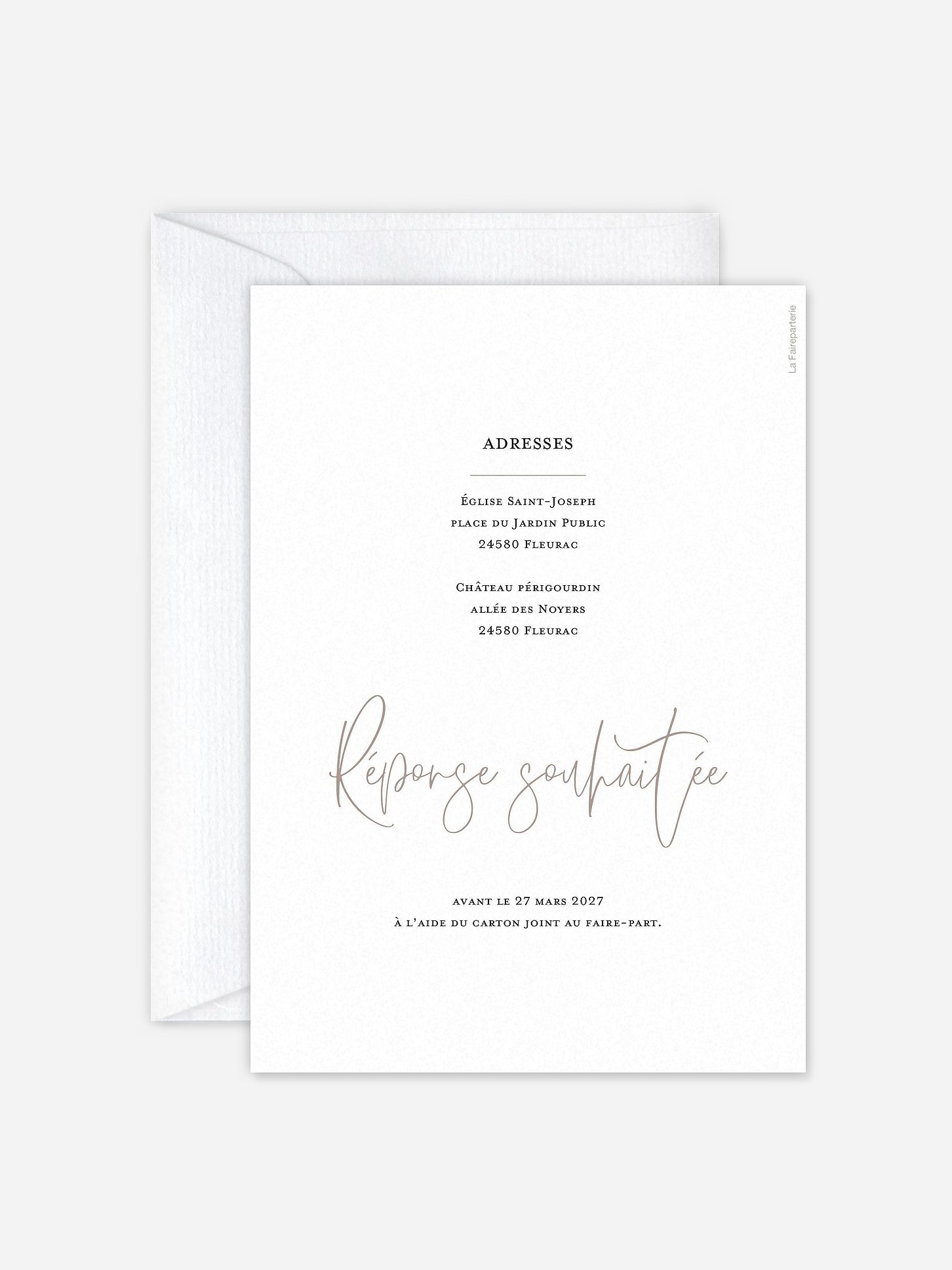 Faire-part de mariage Bouquet chic