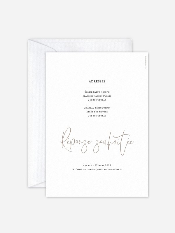Faire-part de mariage Bouquet chic