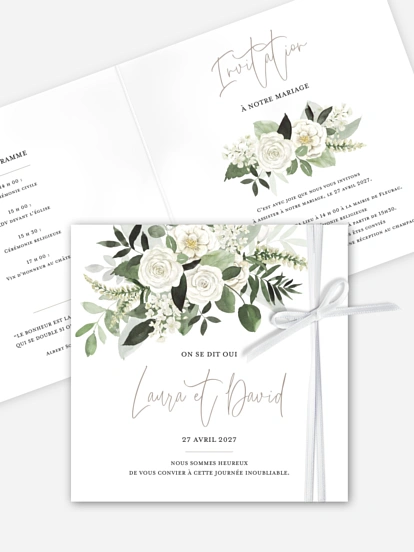 Faire-part de mariage Bouquet chic