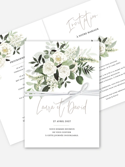 Faire-part de mariage Bouquet chic