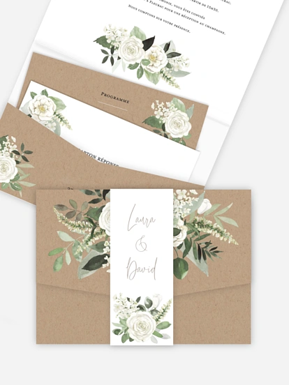 Faire-part de mariage Bouquet chic