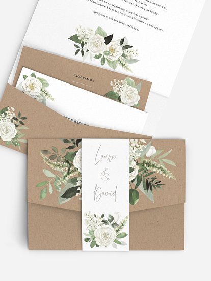 Faire-part de mariage Bouquet chic