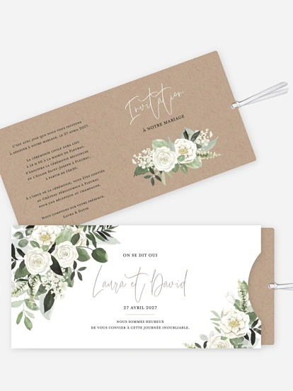 Faire-part de mariage Bouquet chic