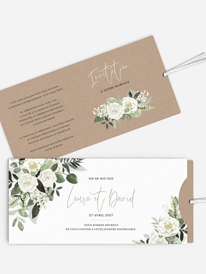 Faire-part de mariage Bouquet chic