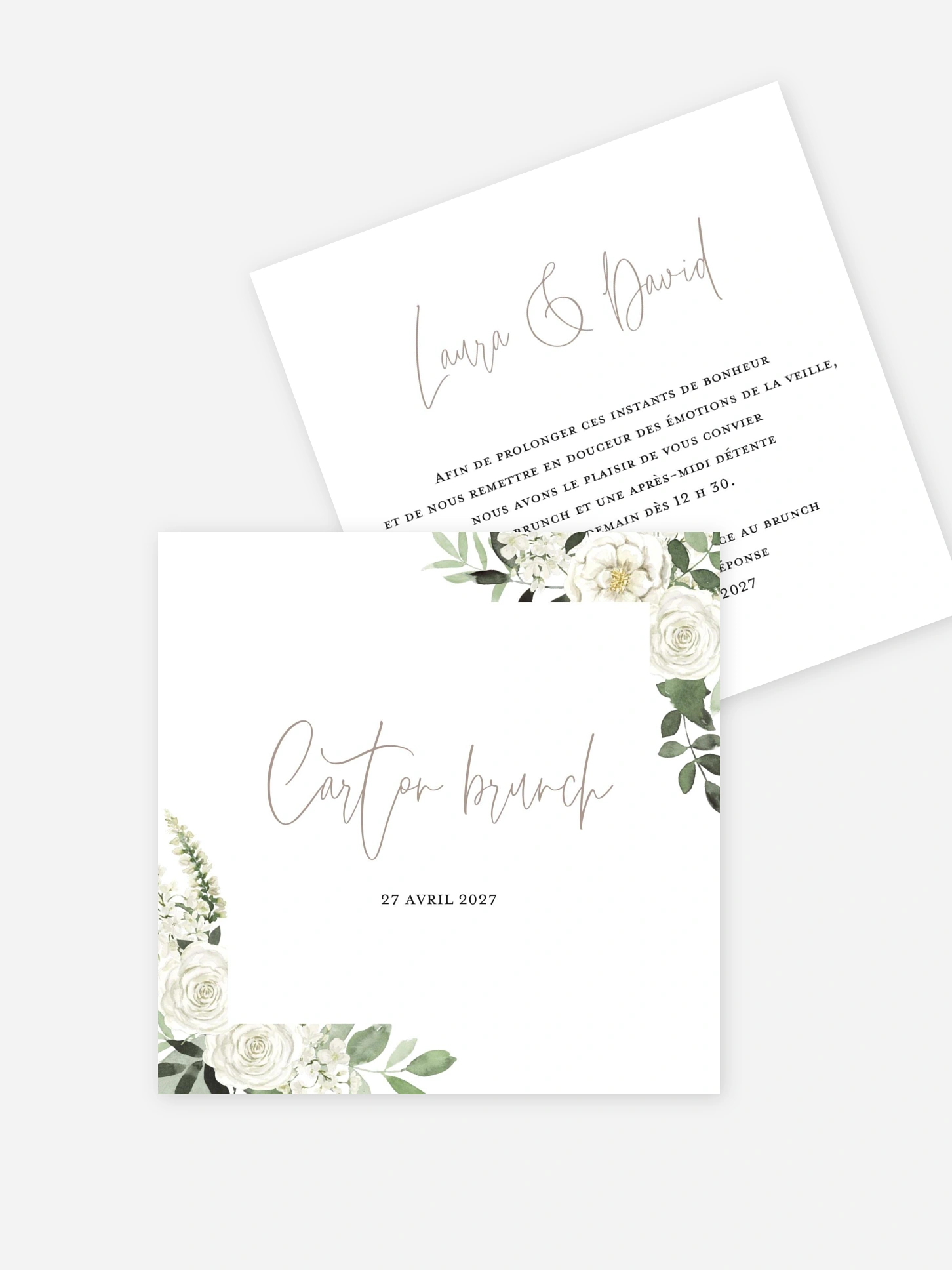Carte brunch Bouquet chic