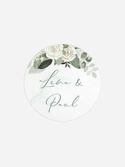 Étiquette cadeau mariage Poésie de roses