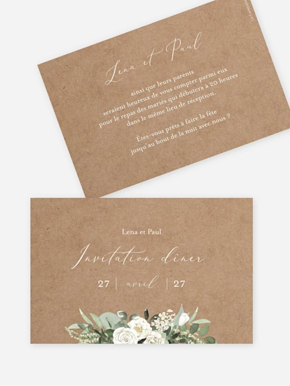 Carton d'invitation Poésie de roses