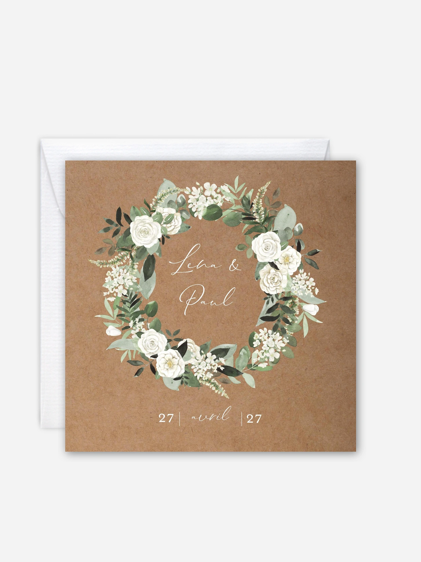 Faire-part de mariage Poésie de roses
