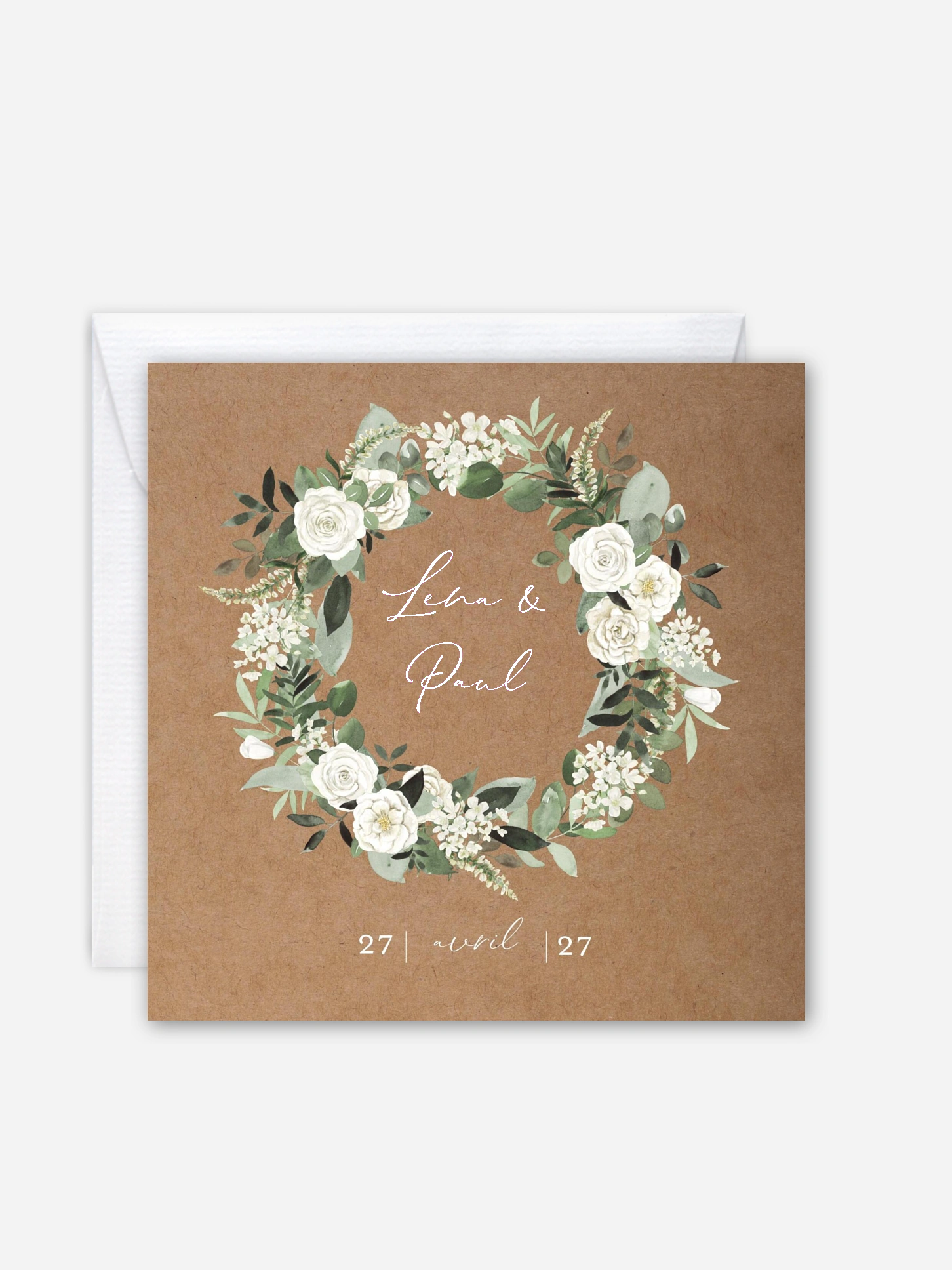 Faire-part de mariage Poésie de roses