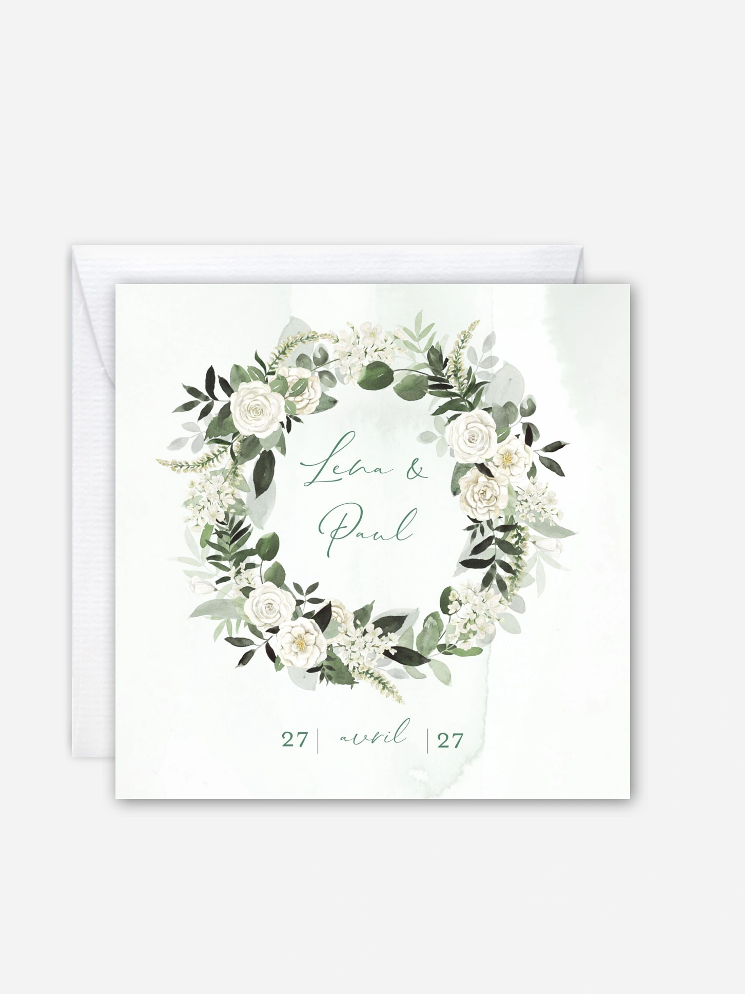Faire-part de mariage Poésie de roses