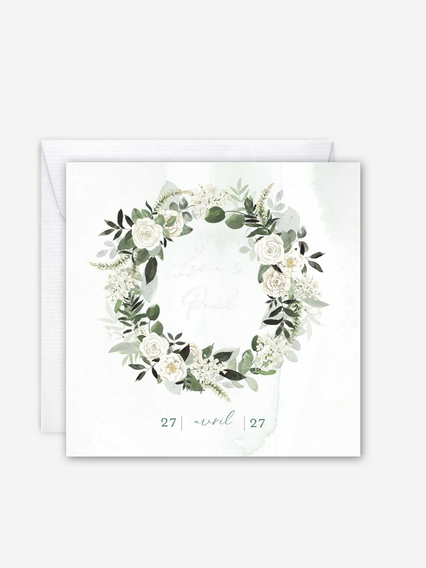Faire-part de mariage Poésie de roses