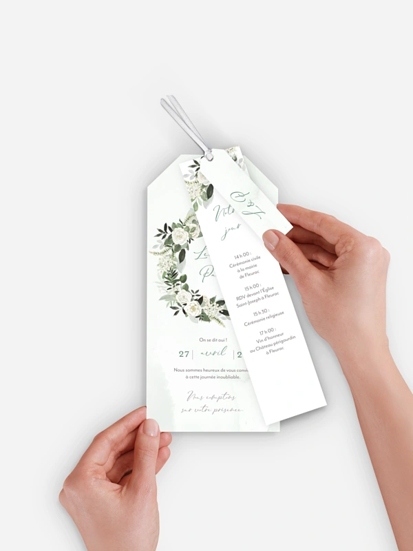Faire-part de mariage Poésie de roses