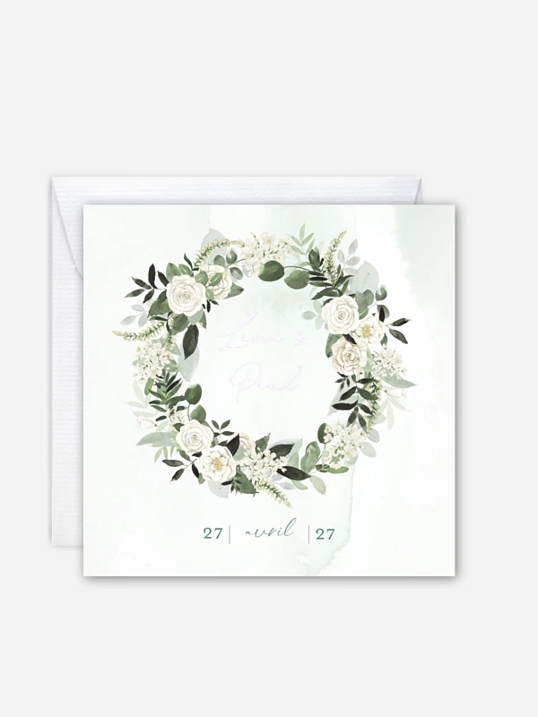 Faire-part de mariage Poésie de roses