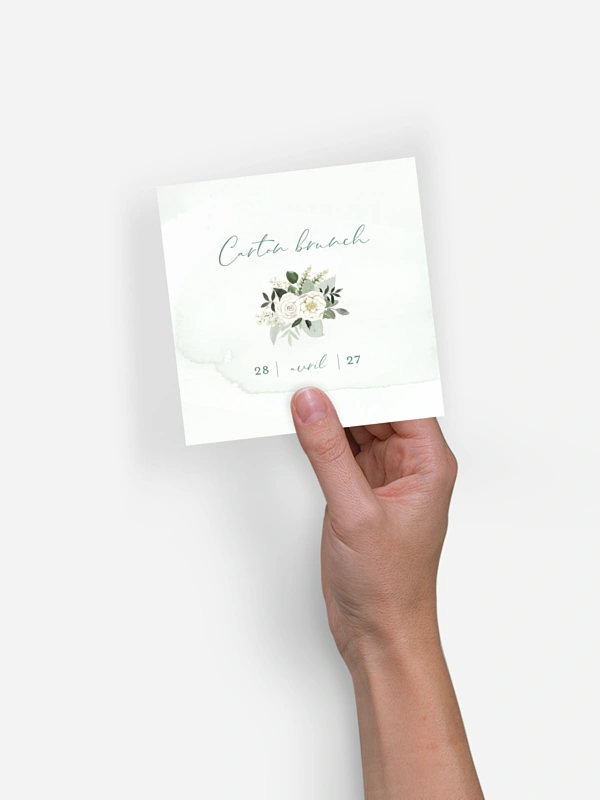 Carte brunch Poésie de roses