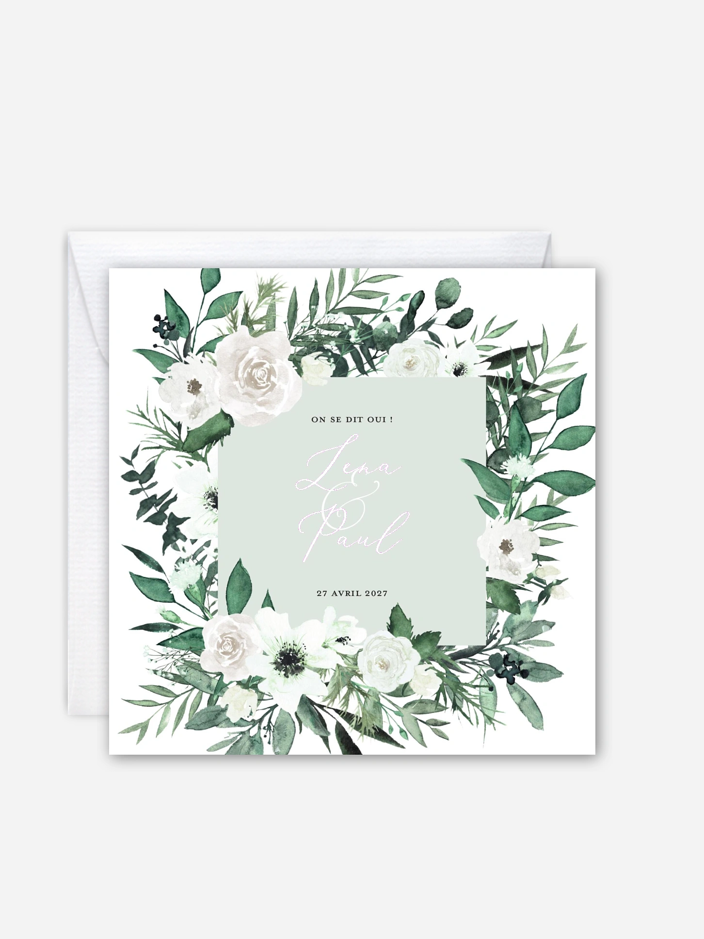 Faire-part de mariage Jardin de roses