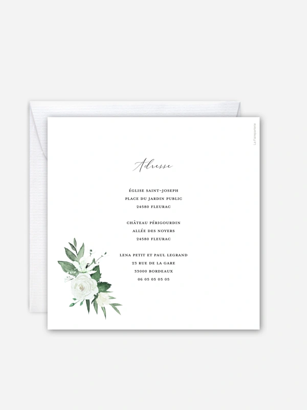 Faire-part de mariage Jardin de roses