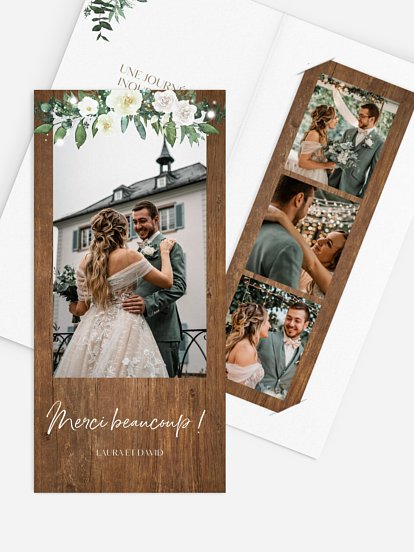 Carte de remerciements Guinguette chic