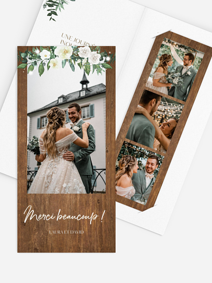 Carte de remerciements Guinguette chic