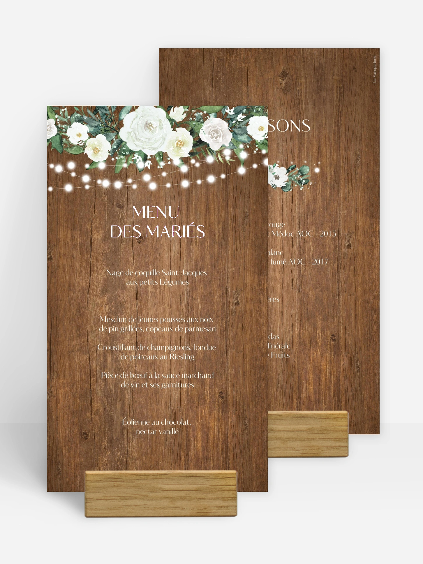 Menu mariage Guinguette chic