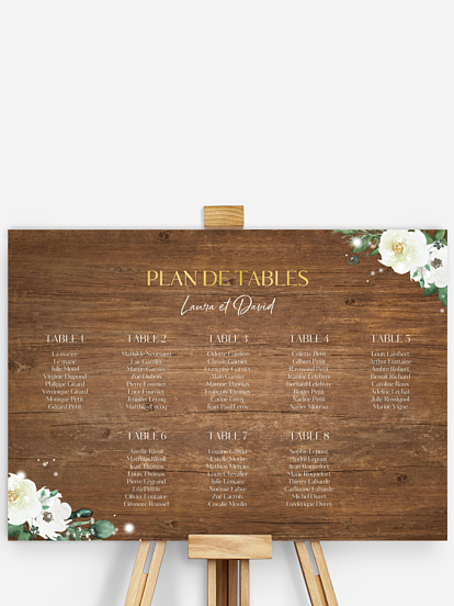 Poster plan de table mariage Guinguette chic