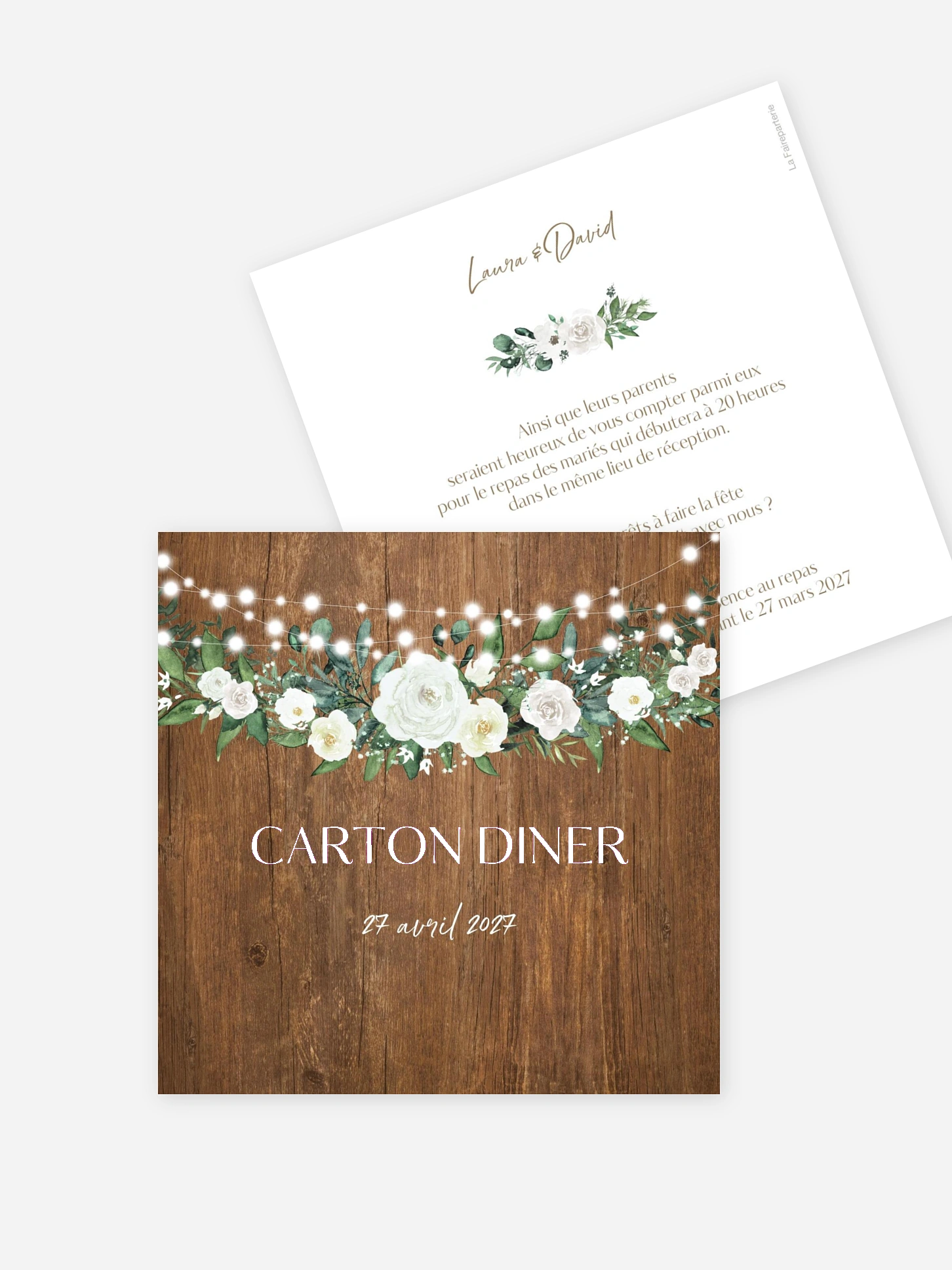 Carton d'invitation Guinguette chic