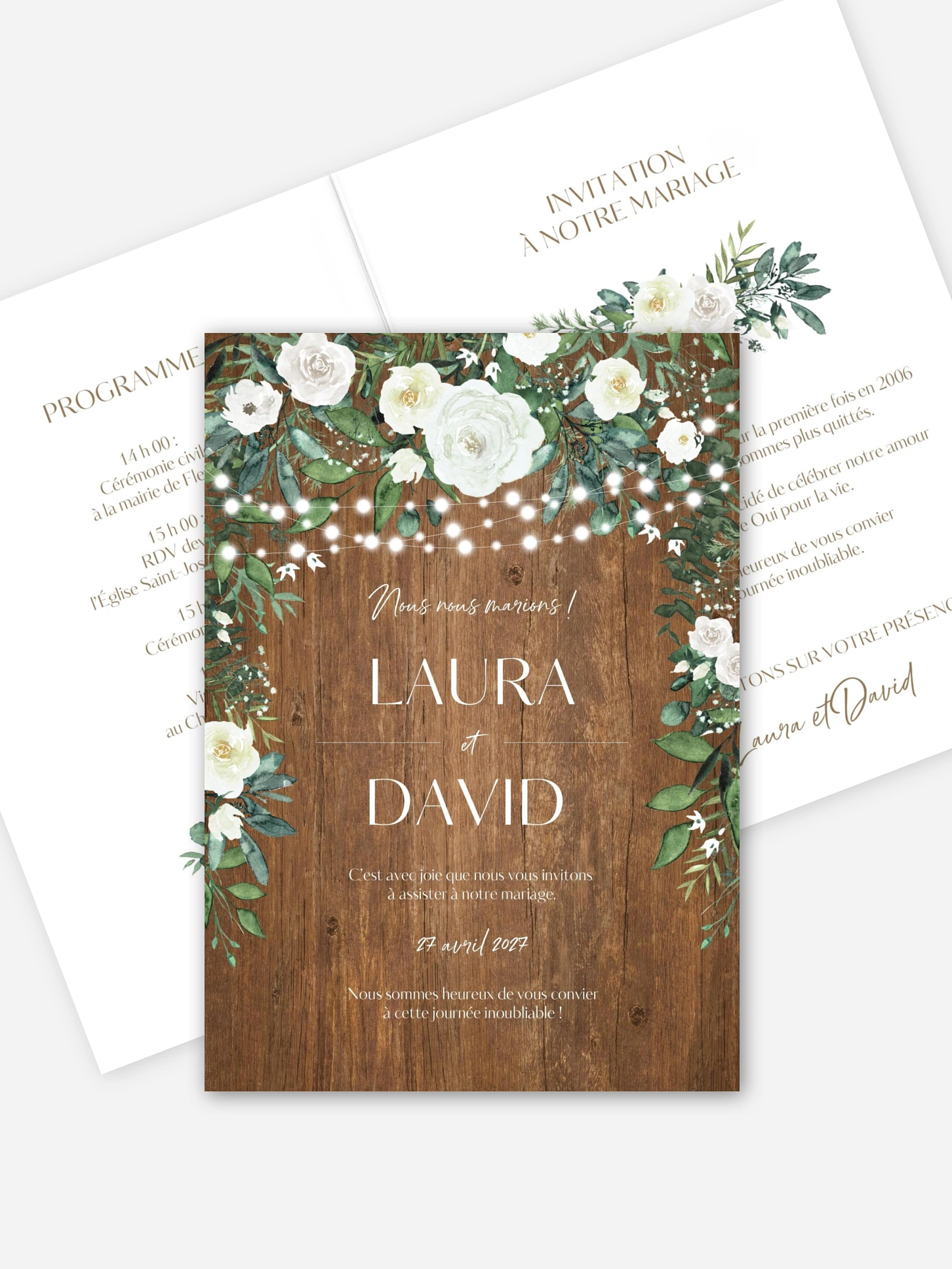 Faire-part de mariage Guinguette chic