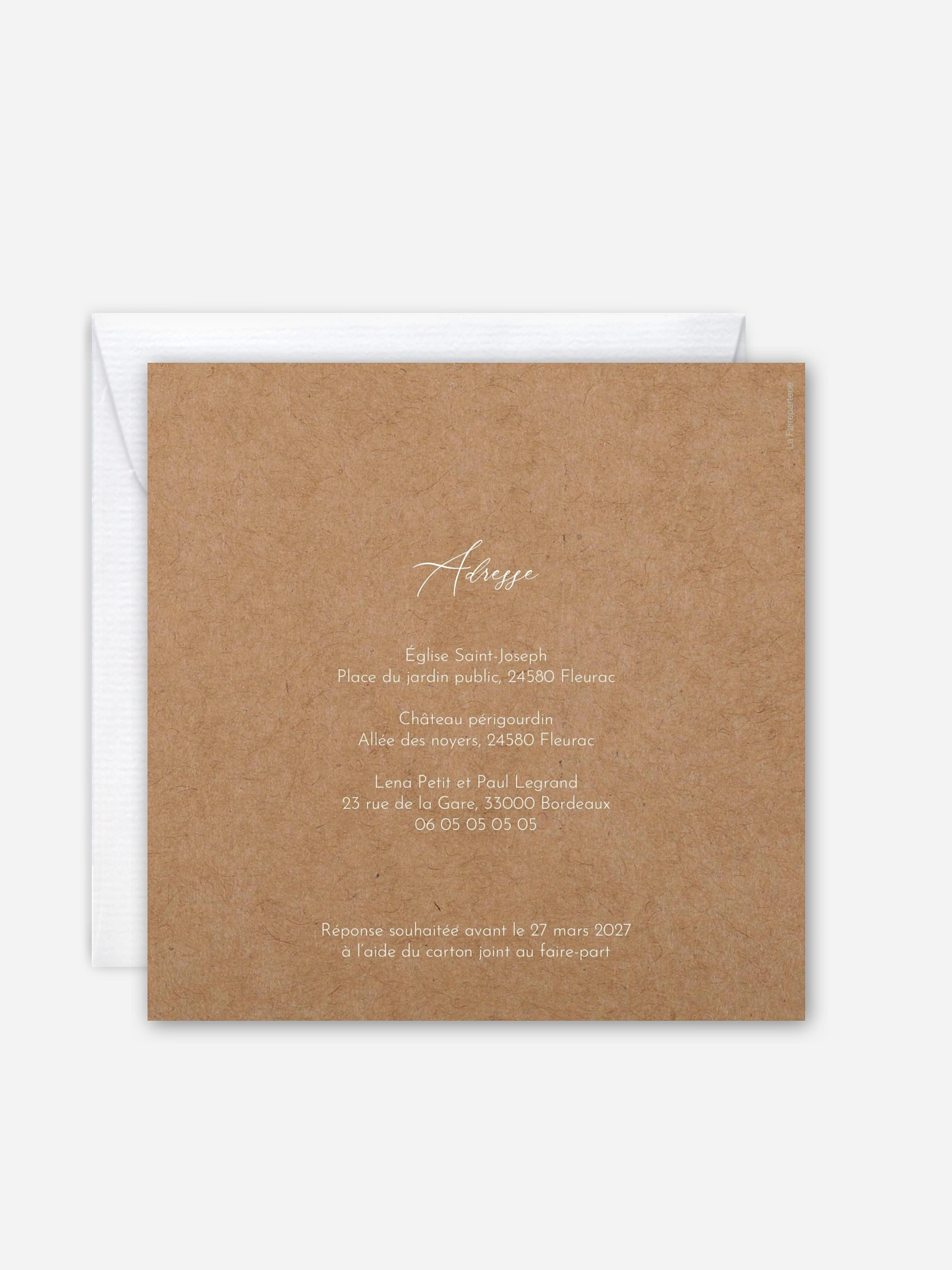 Faire-part de mariage Mon âme soeur