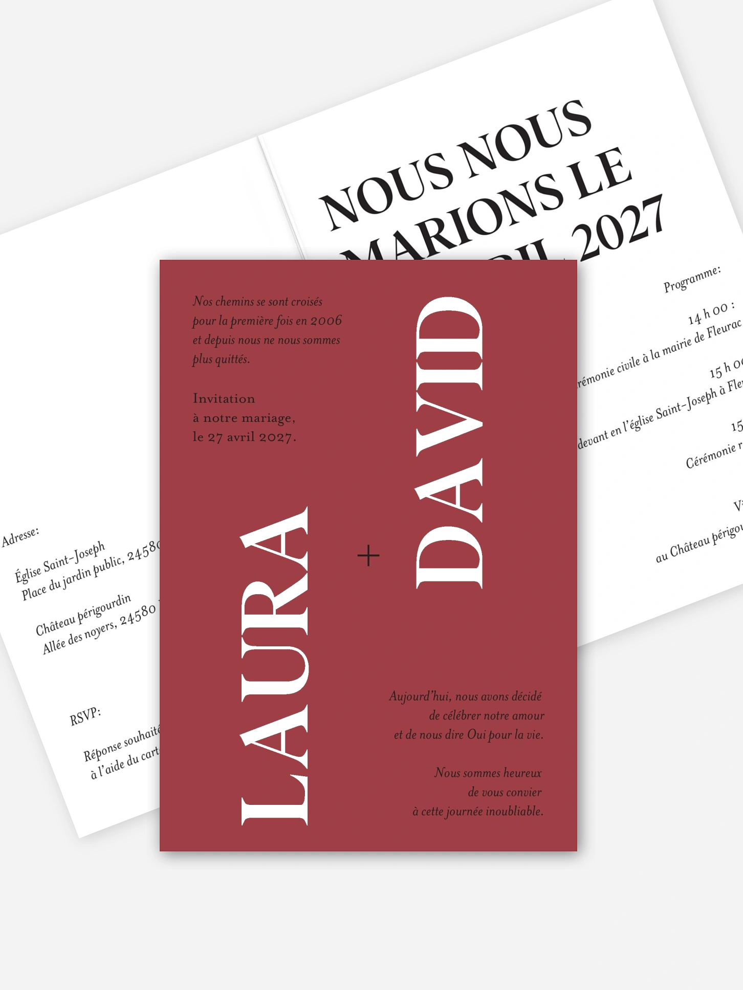 Faire-part de mariage Forever You and Me