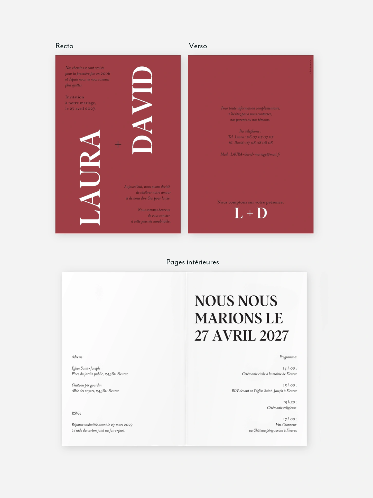 Faire-part de mariage Forever You and Me