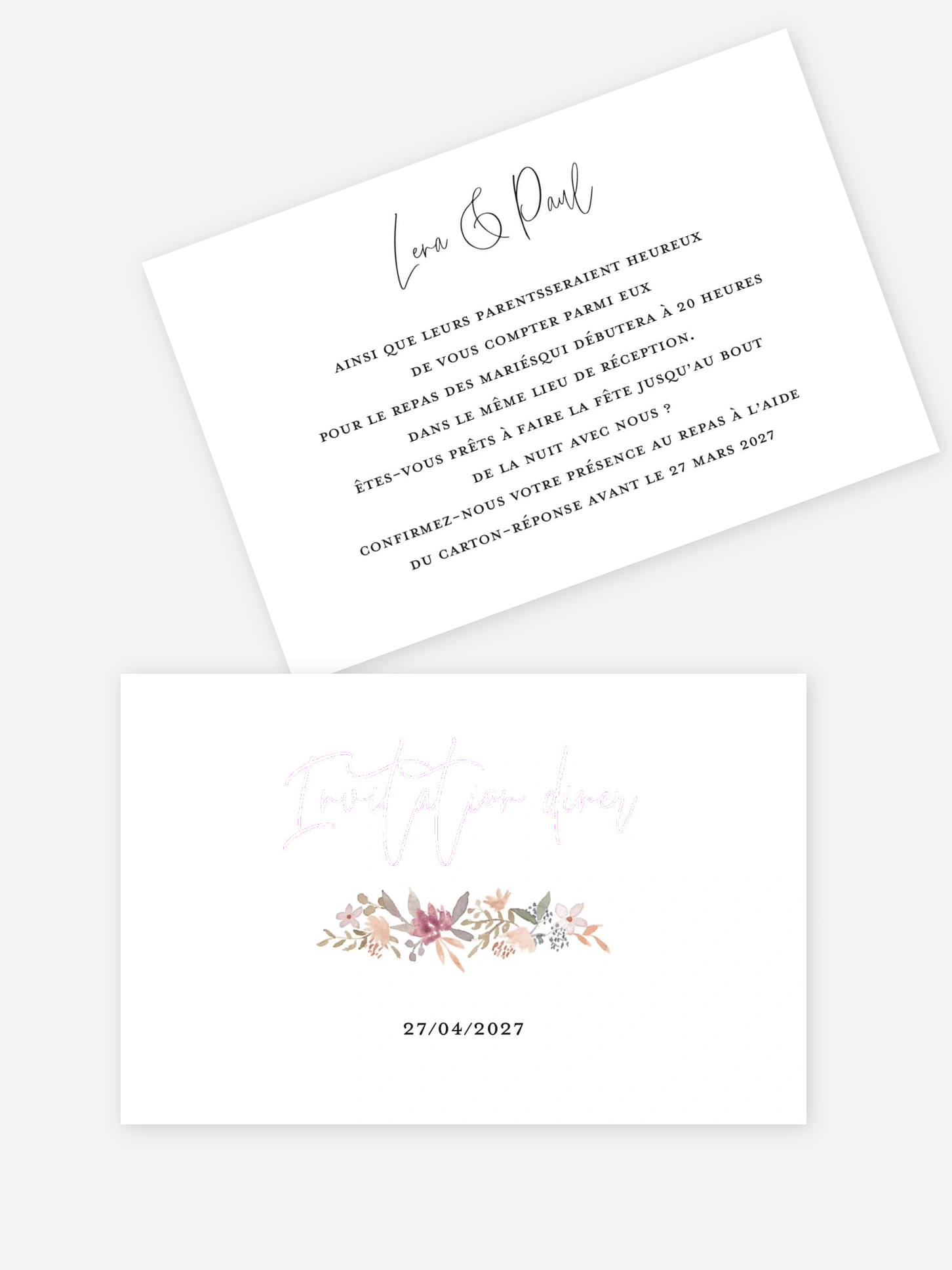 Carton d'invitation Poetic Lovers