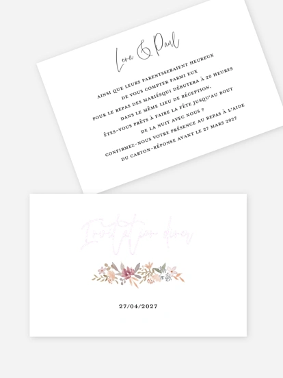 Carton d'invitation Poetic Lovers