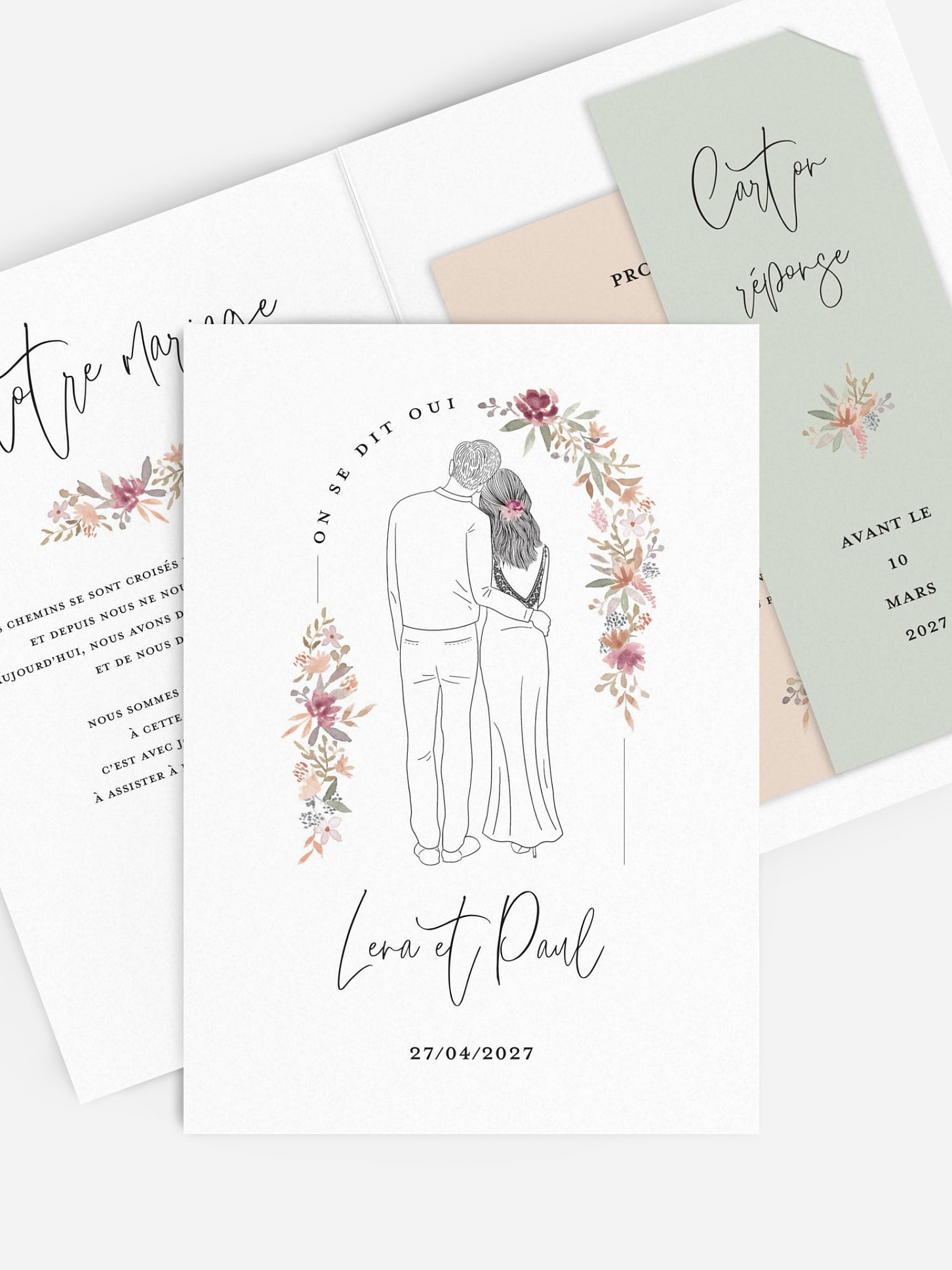 Faire-part de mariage Poetic Lovers