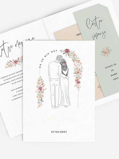 Faire-part de mariage Poetic Lovers