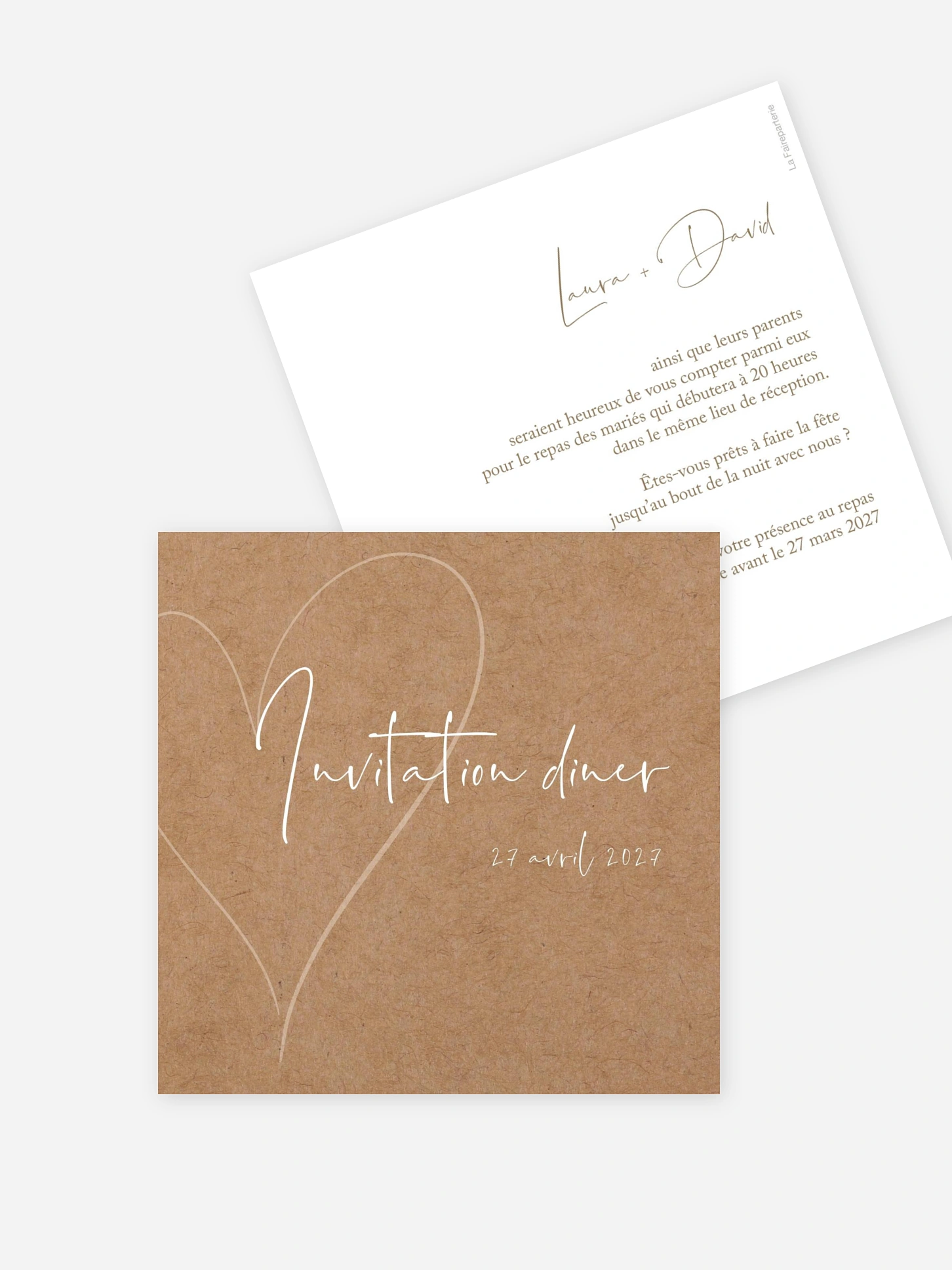 Carton d'invitation Romantic Heart