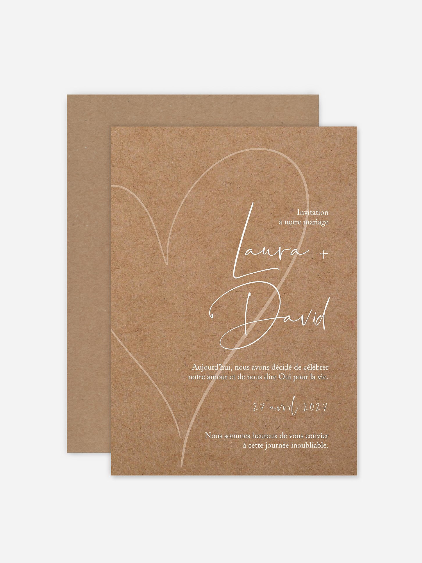 Faire-part de mariage Romantic Heart