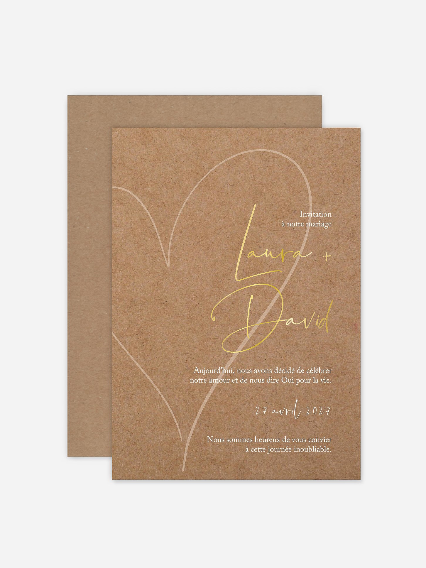 Faire-part de mariage Romantic Heart