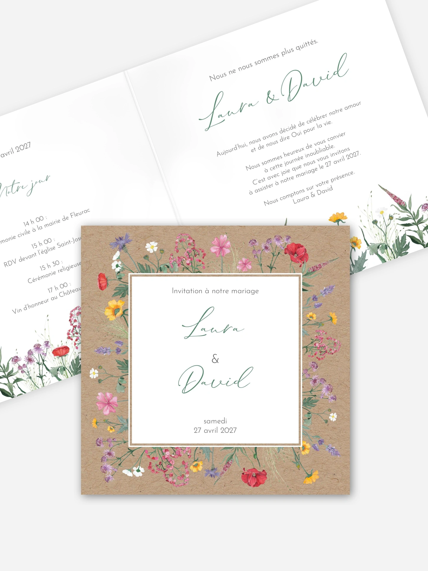 Faire-part de mariage Wildflowers