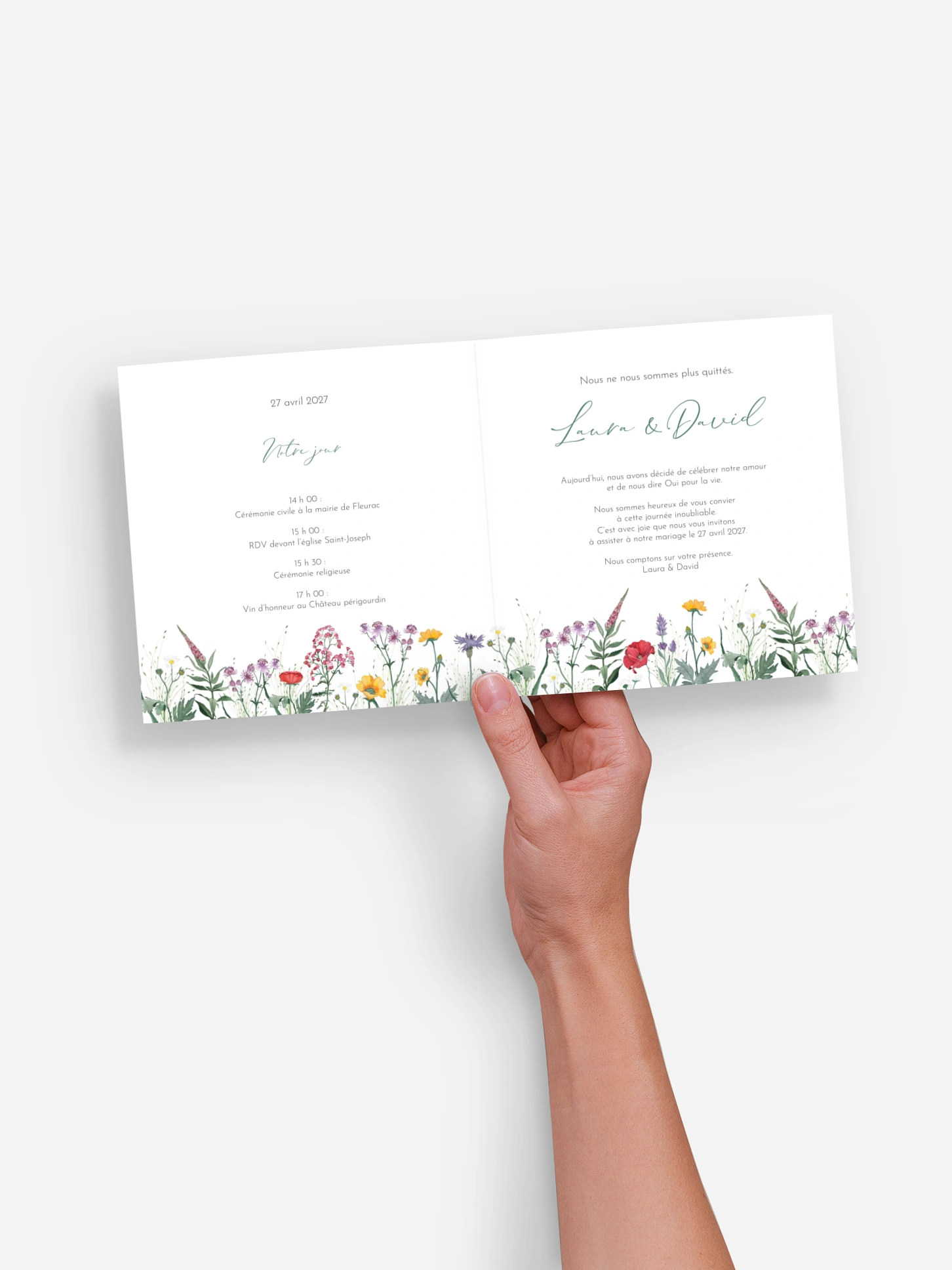 Faire-part de mariage Wildflowers