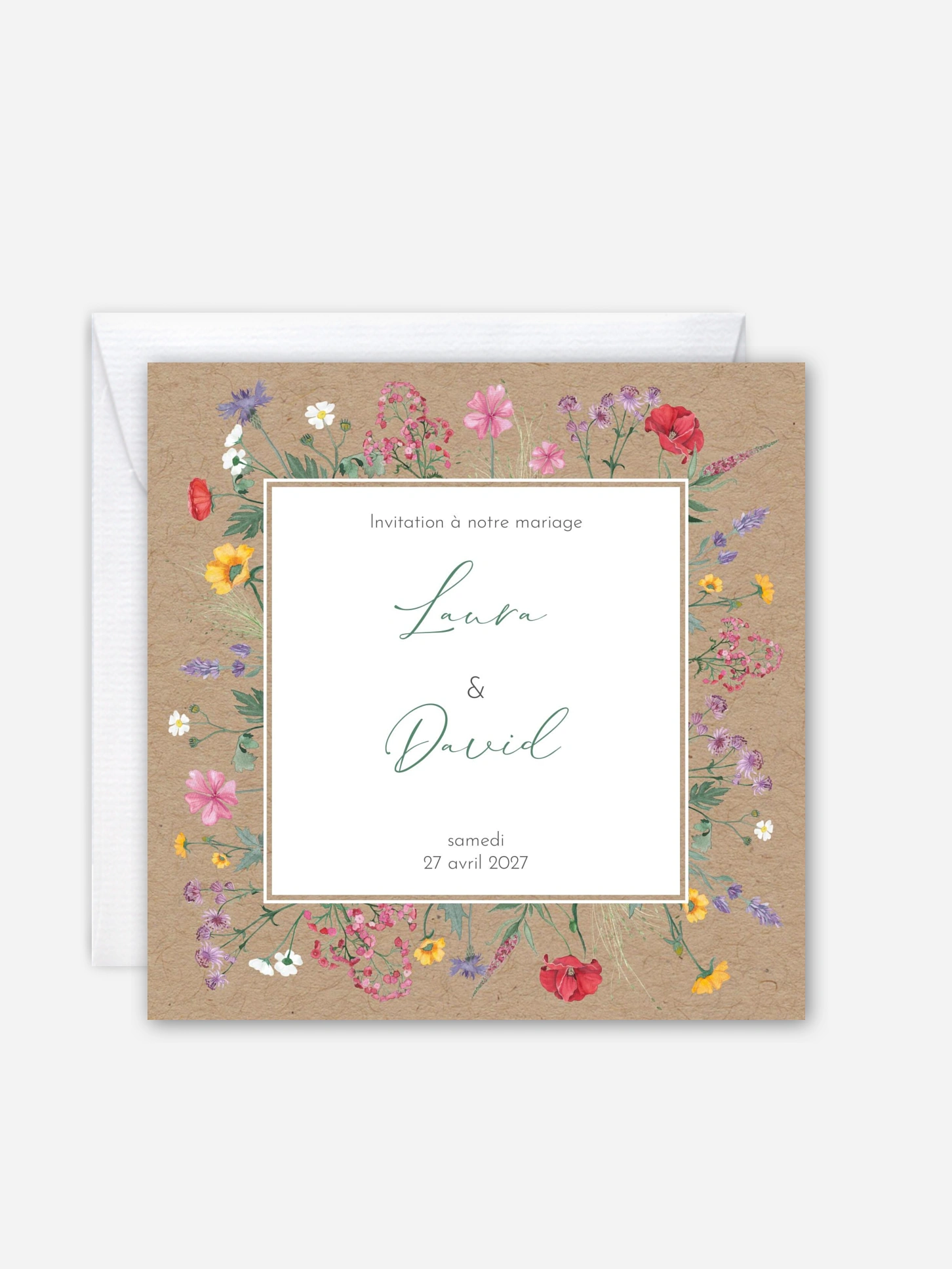 Faire-part de mariage Wildflowers