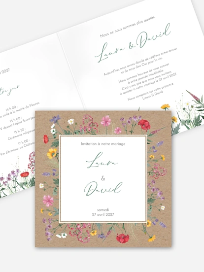 Faire-part de mariage Wildflowers