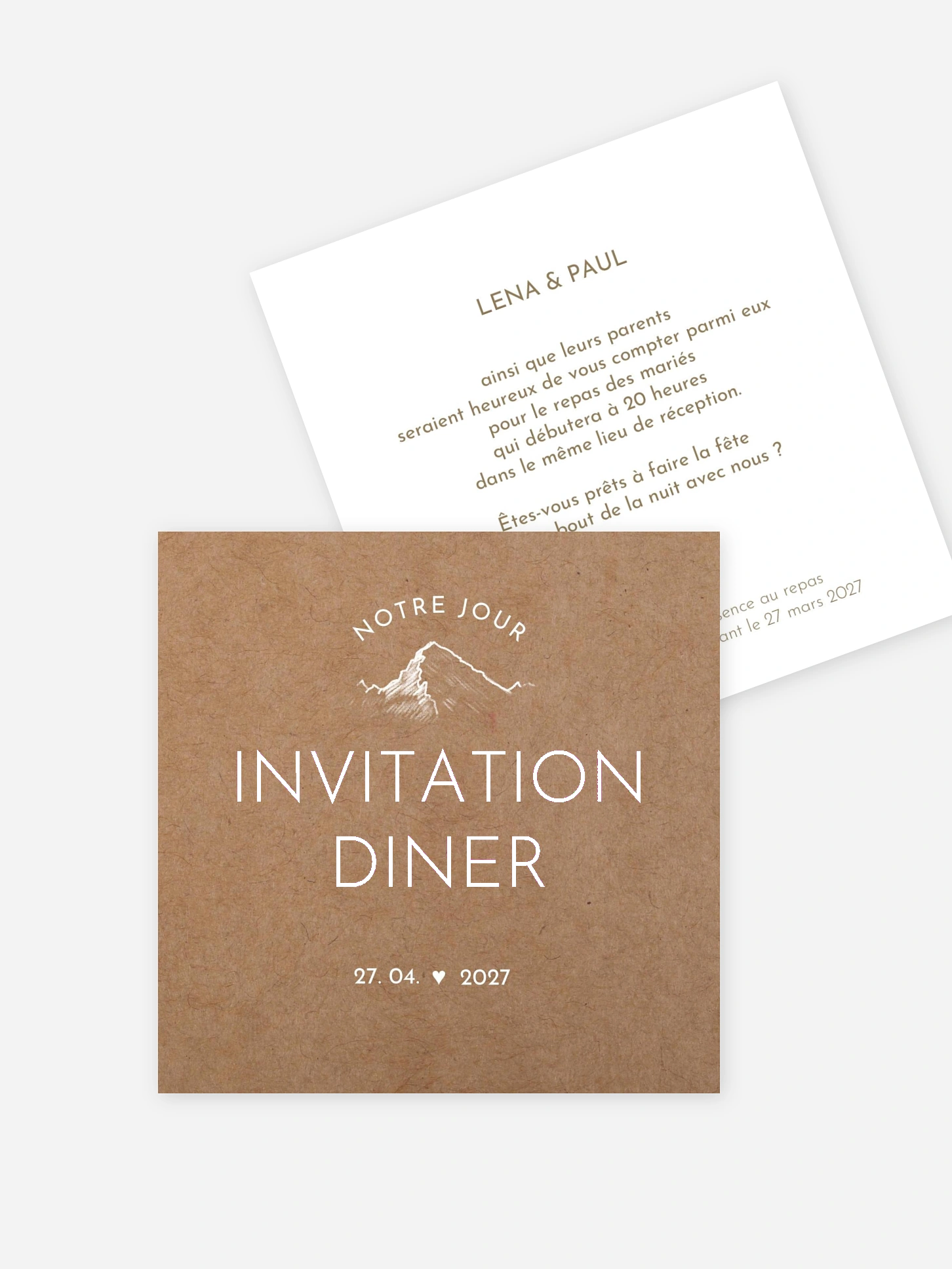 Carton d'invitation Union nature