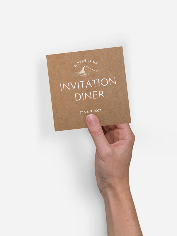 Carton d'invitation Union nature
