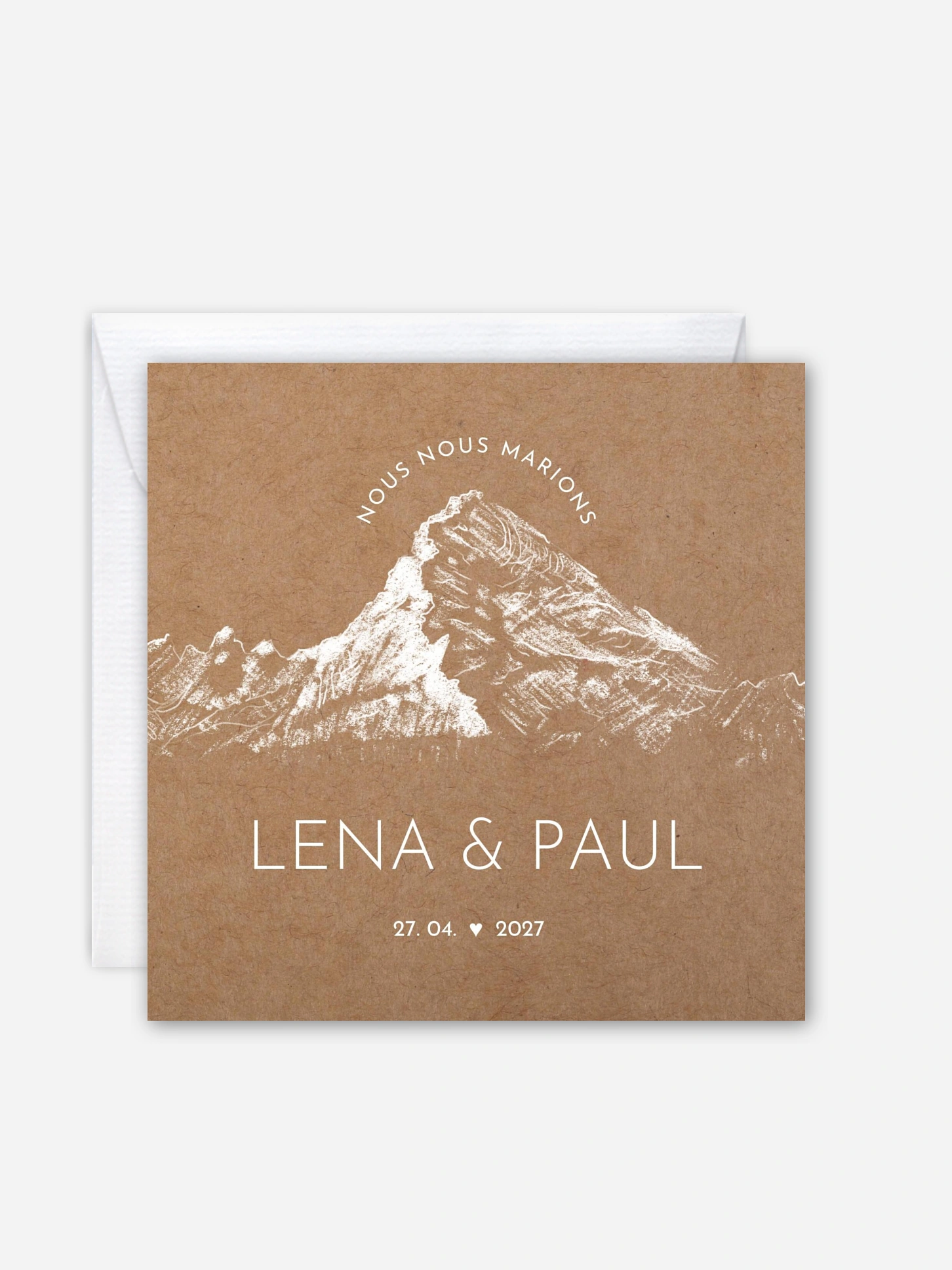 Faire-part de mariage Union nature