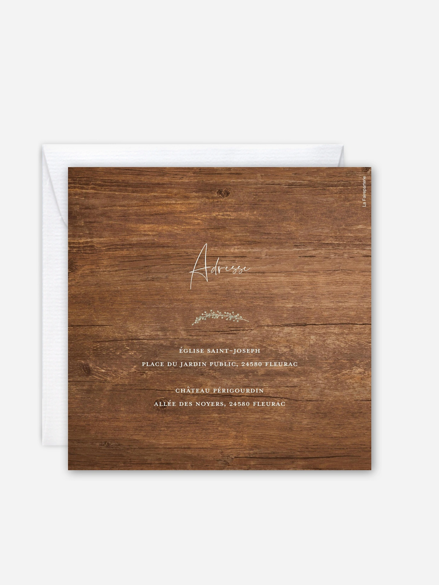 Faire-part de mariage Eucalyptus love champetre