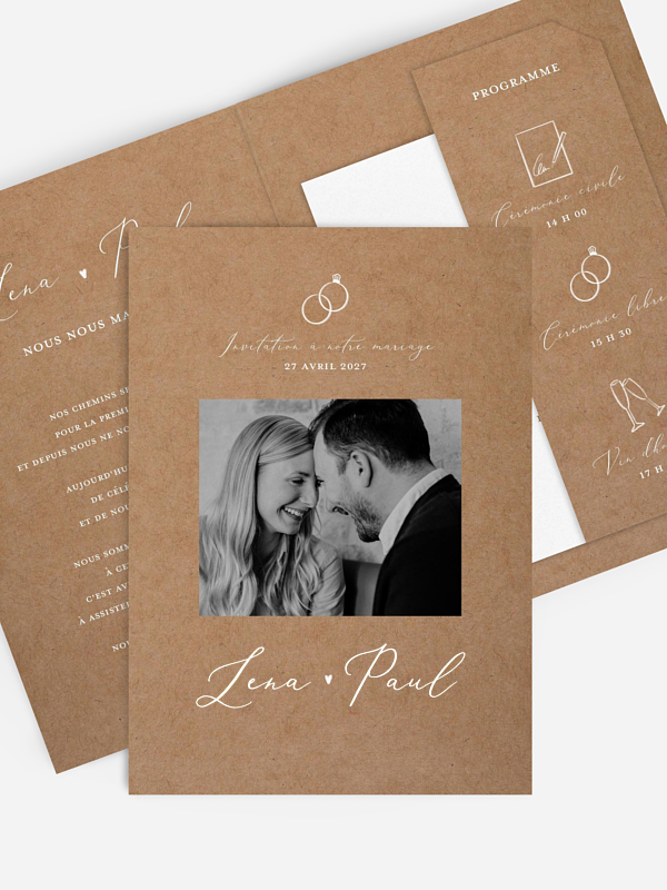 Faire-part de mariage Falling in love