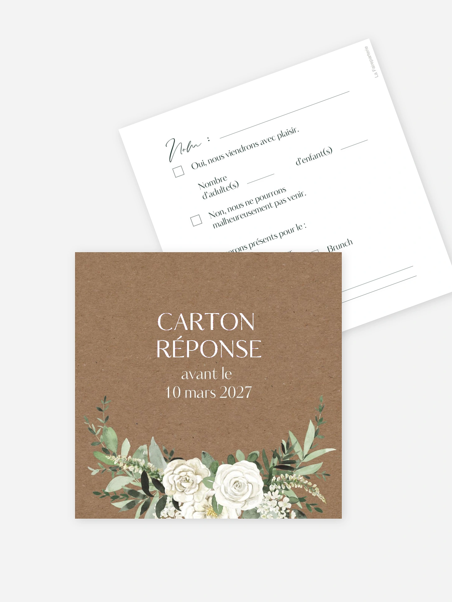 Carton réponse Bouquet royal