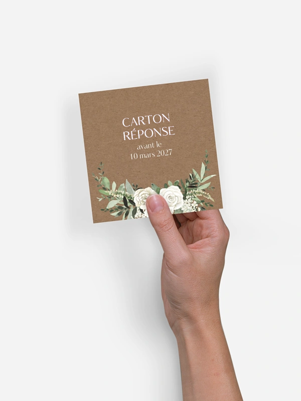 Carton réponse Bouquet royal