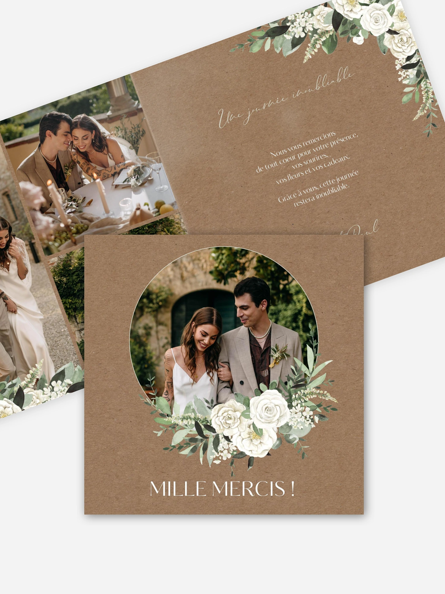 Carte de remerciements Bouquet royal